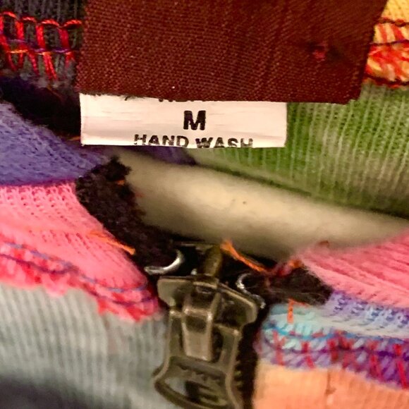 SOLD KPC Hoodie Jacket Women's Colorful Art Wear Patchwork Boho Hippie - Picture 2 of 2